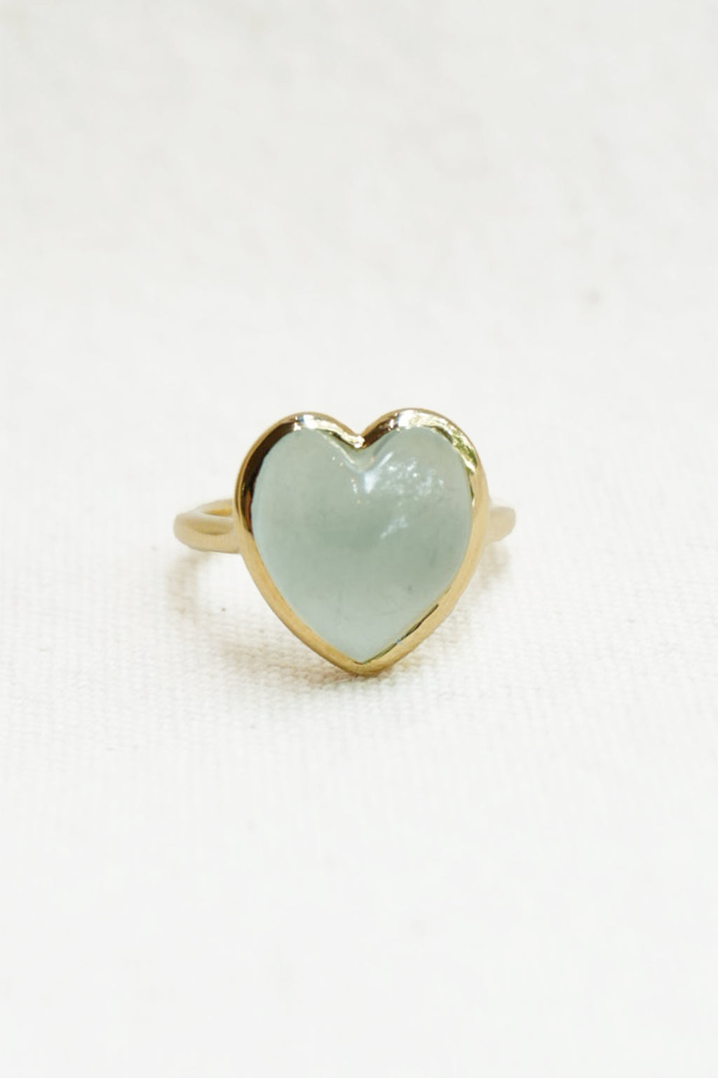 Aquamarine Heart Ring