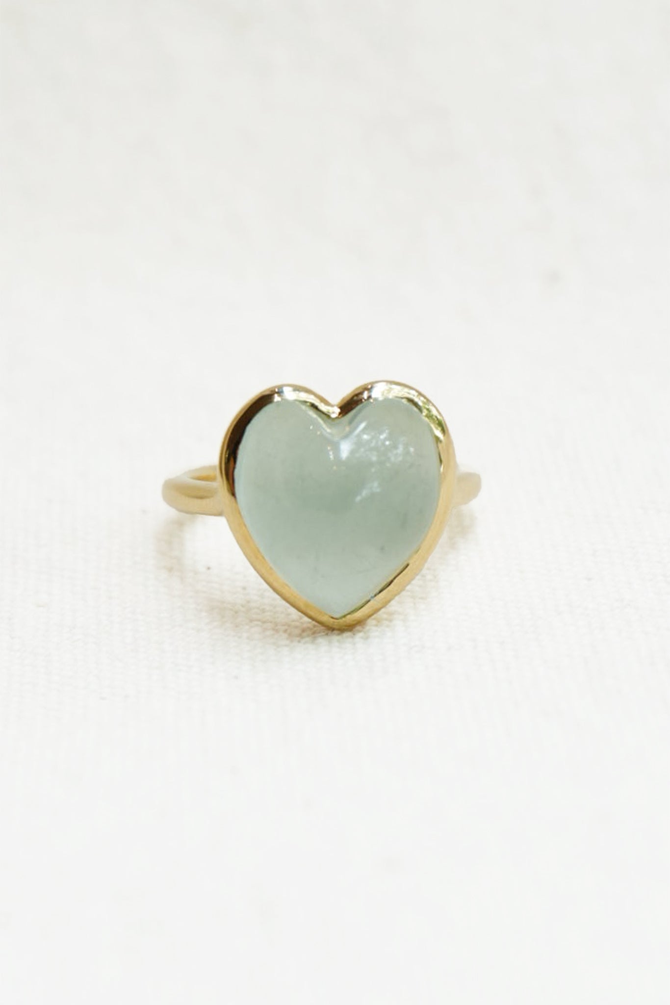 Aquamarine Heart Ring