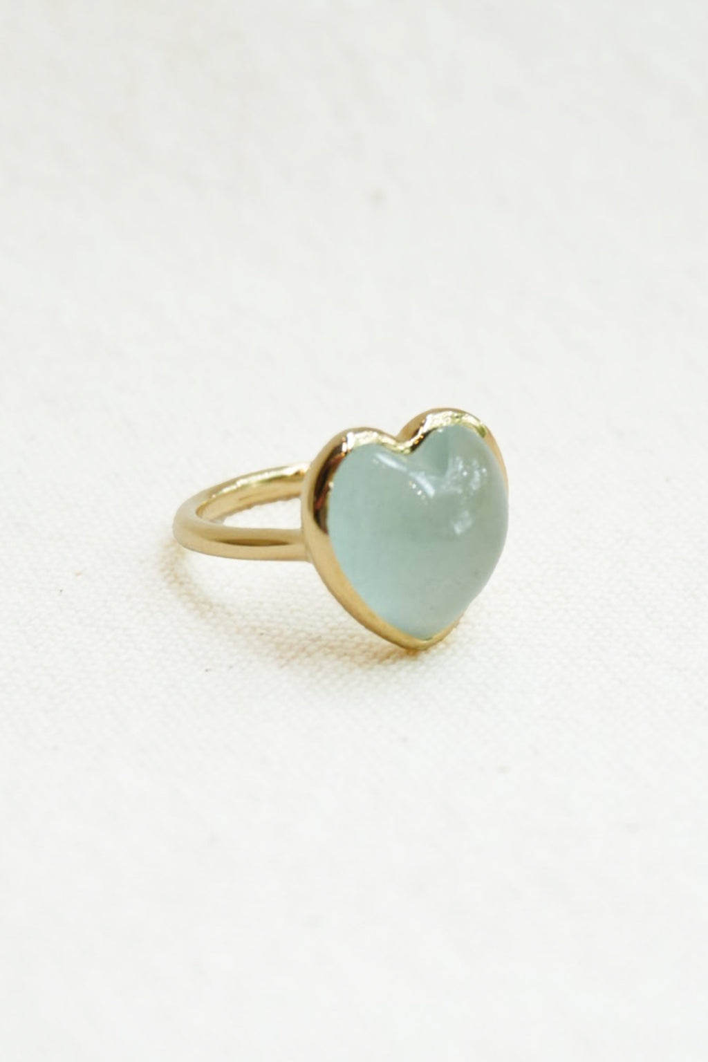 Aquamarine Heart Ring