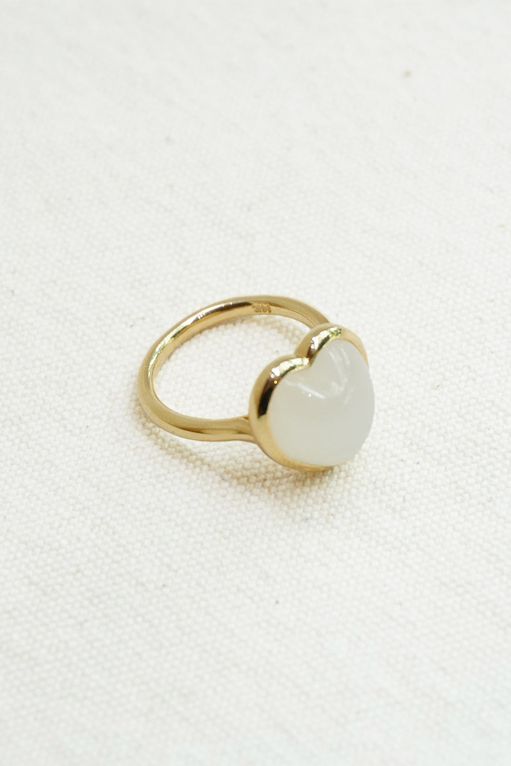 Moonstone Heart Ring