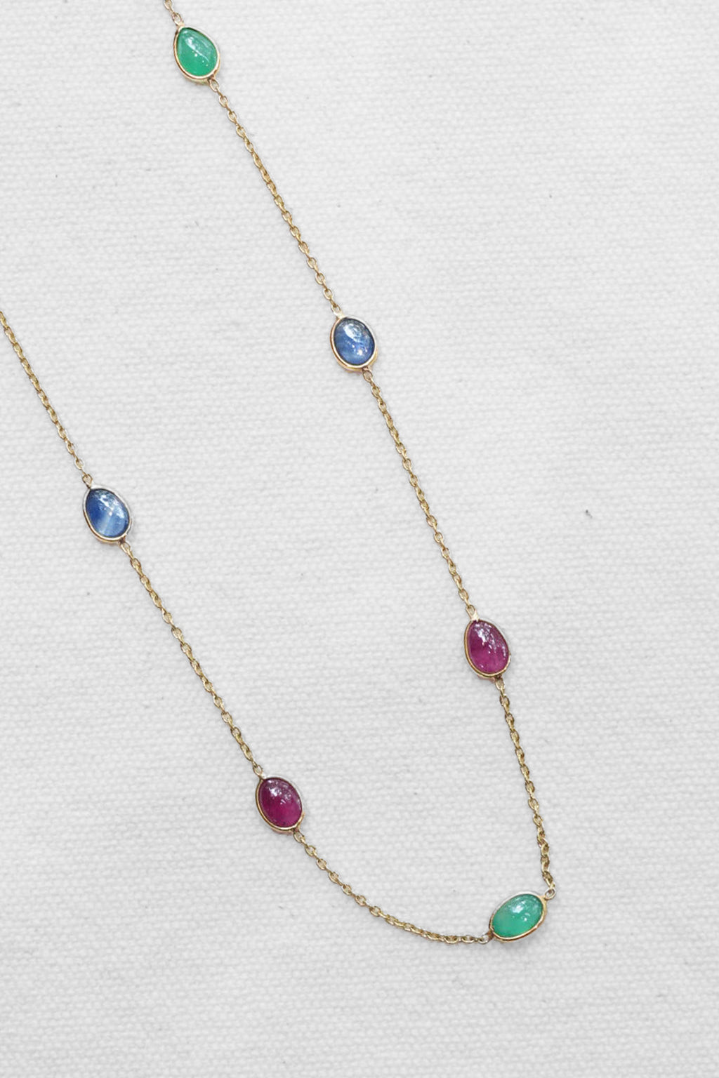 18k Multi Stone Necklace