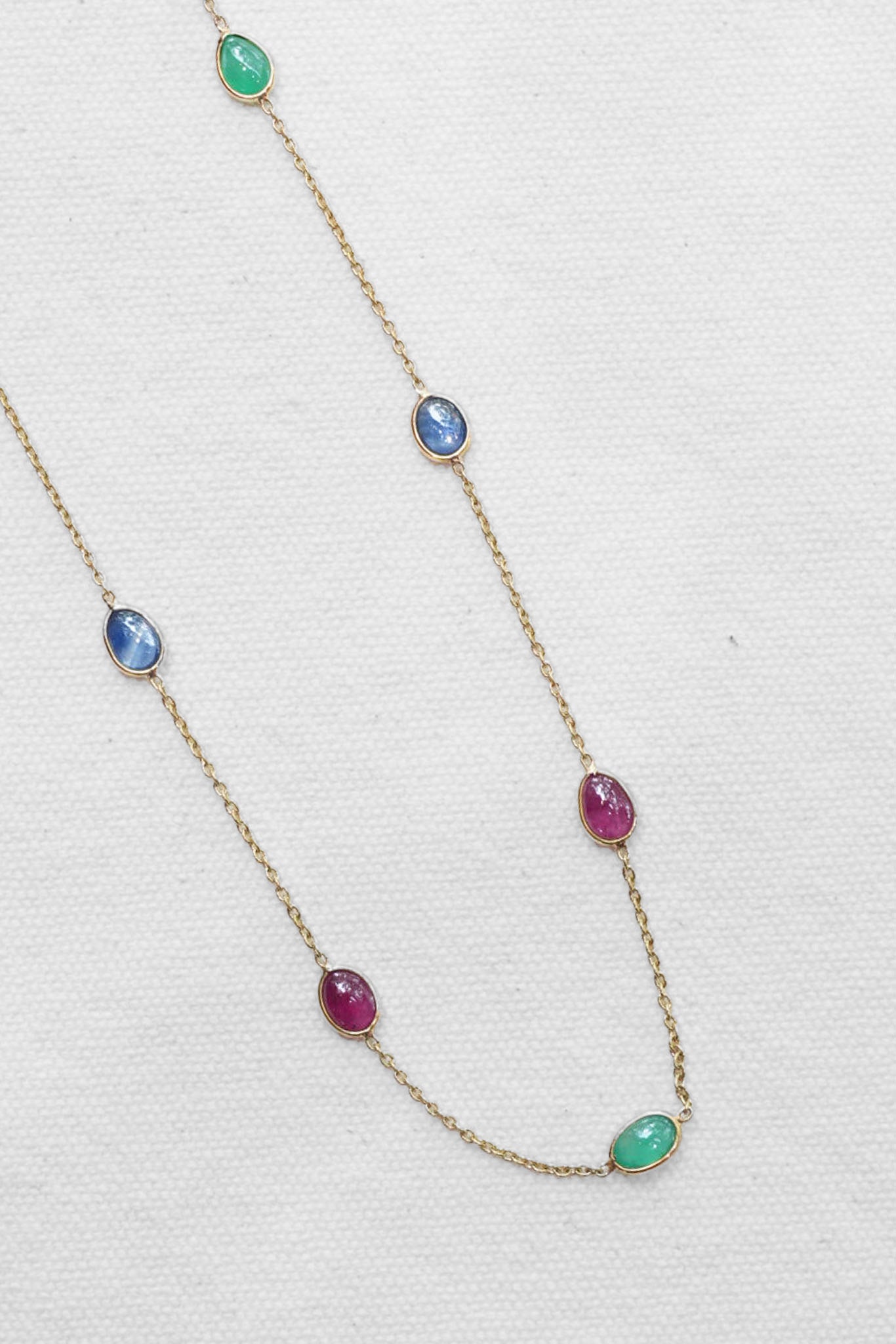 18k Multi Stone Necklace