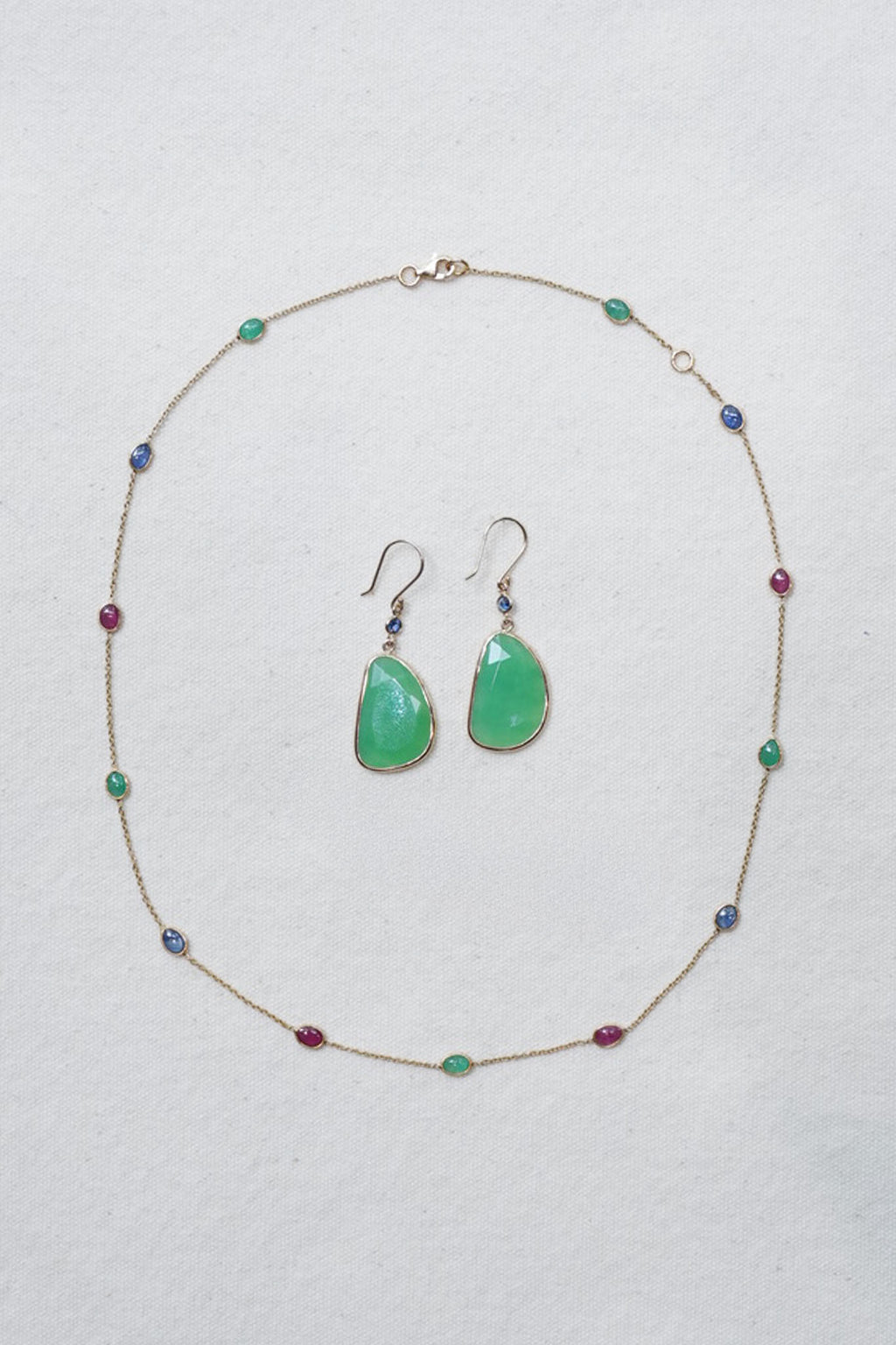 18k Multi Stone Necklace