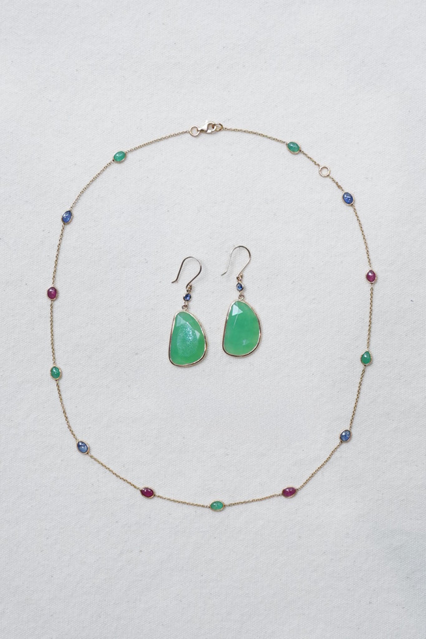18k Multi Stone Necklace