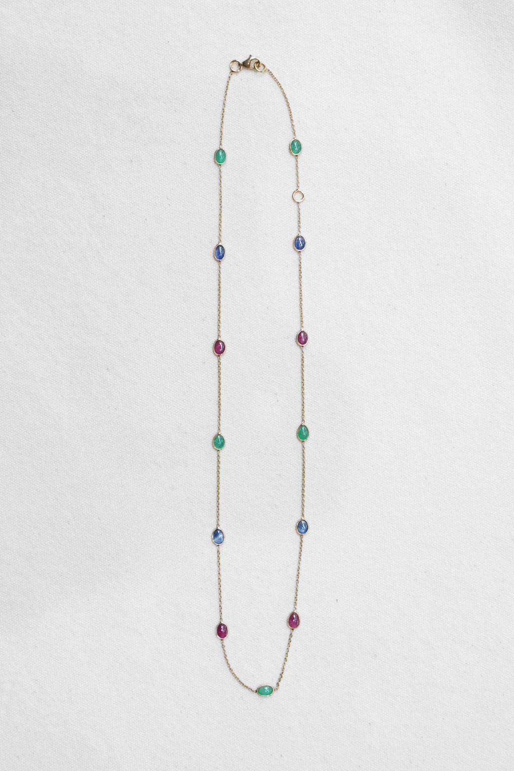 18k Multi Stone Necklace