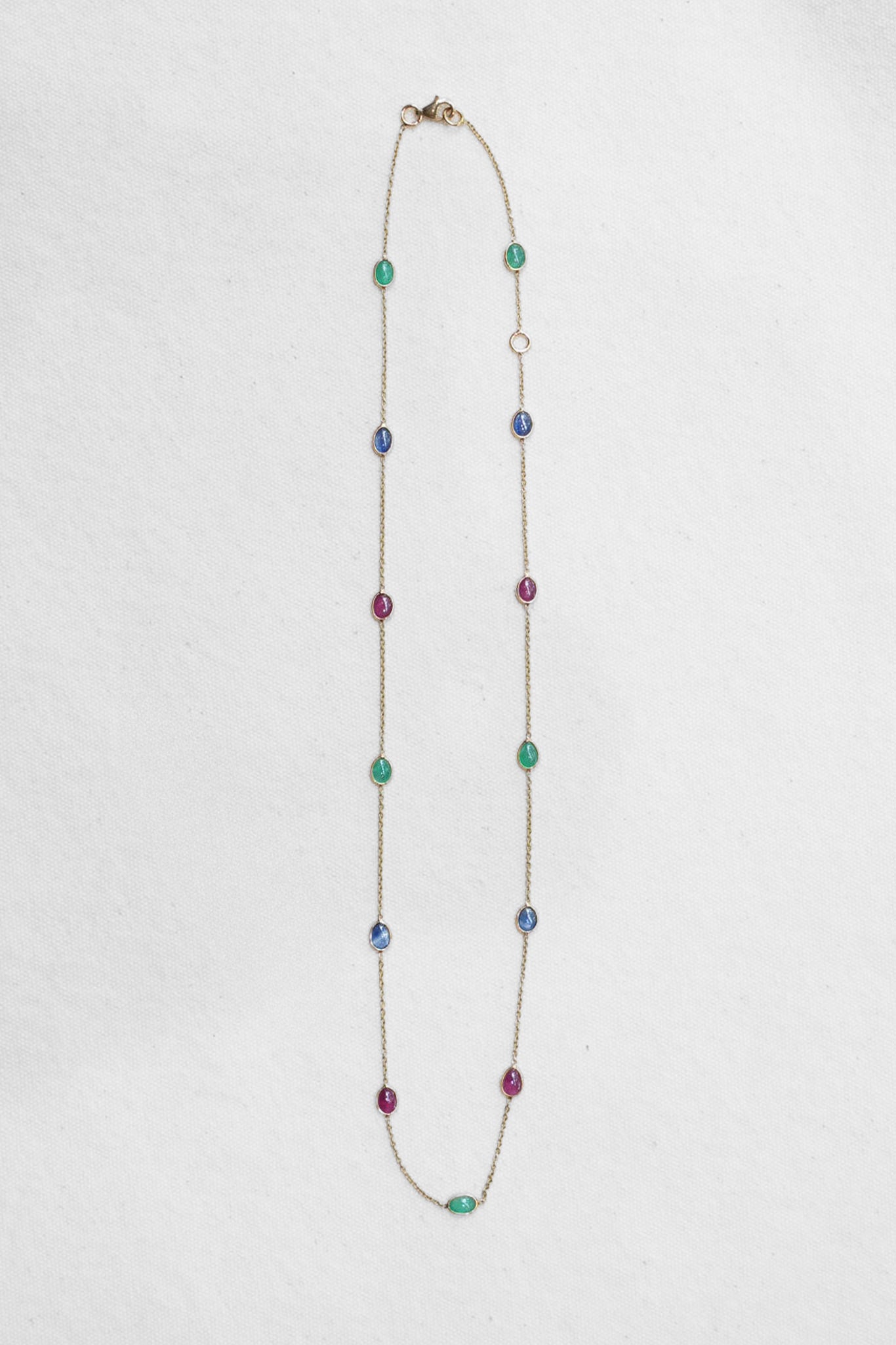 18k Multi Stone Necklace