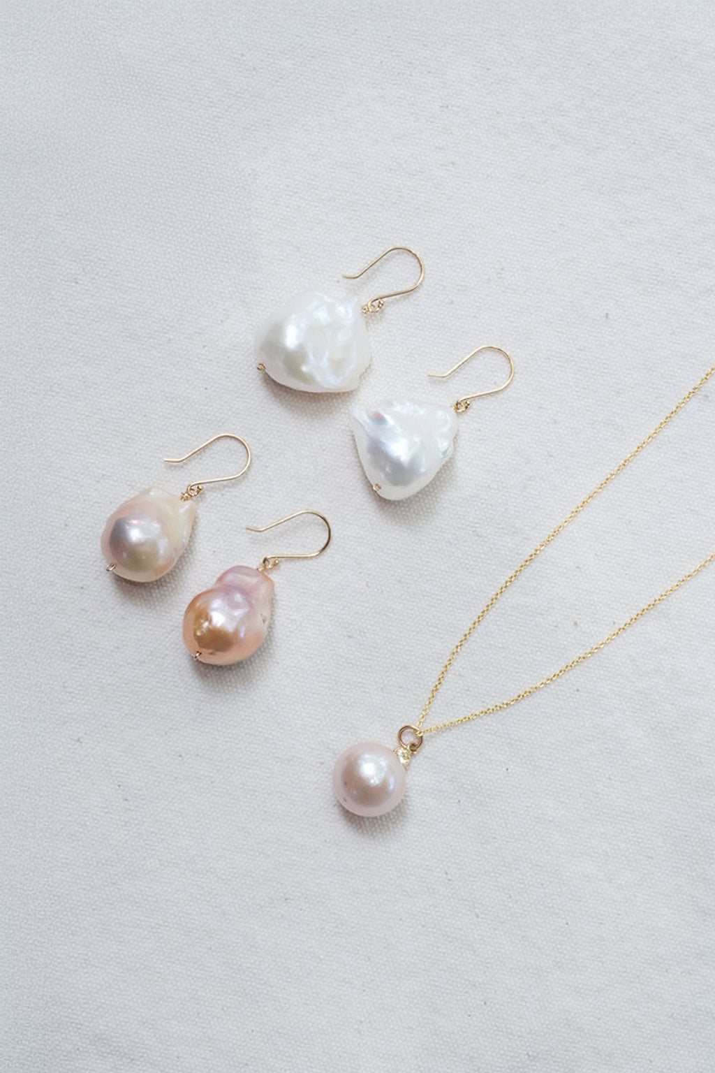White Pearl Earrings