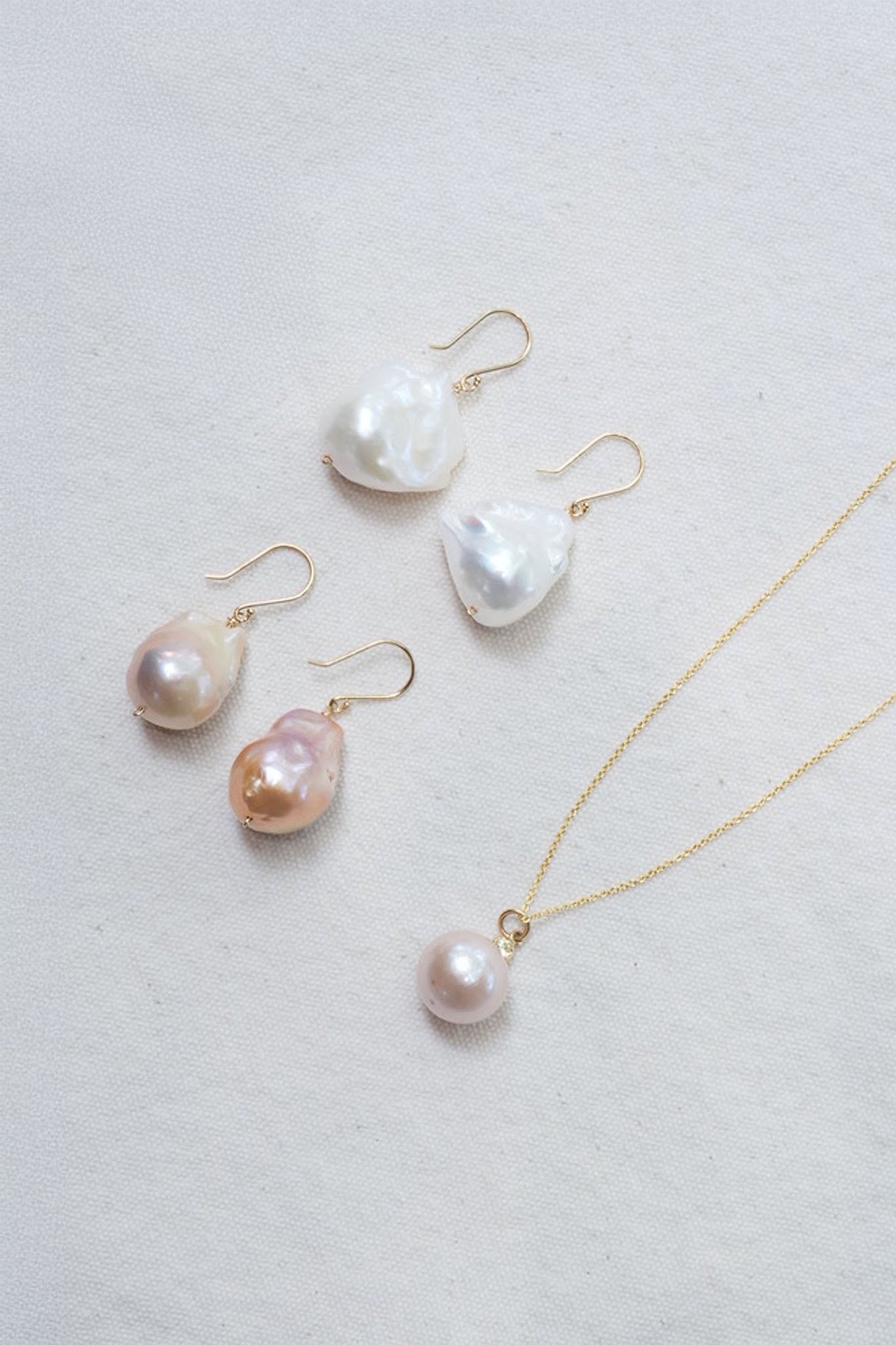 White Pearl Earrings
