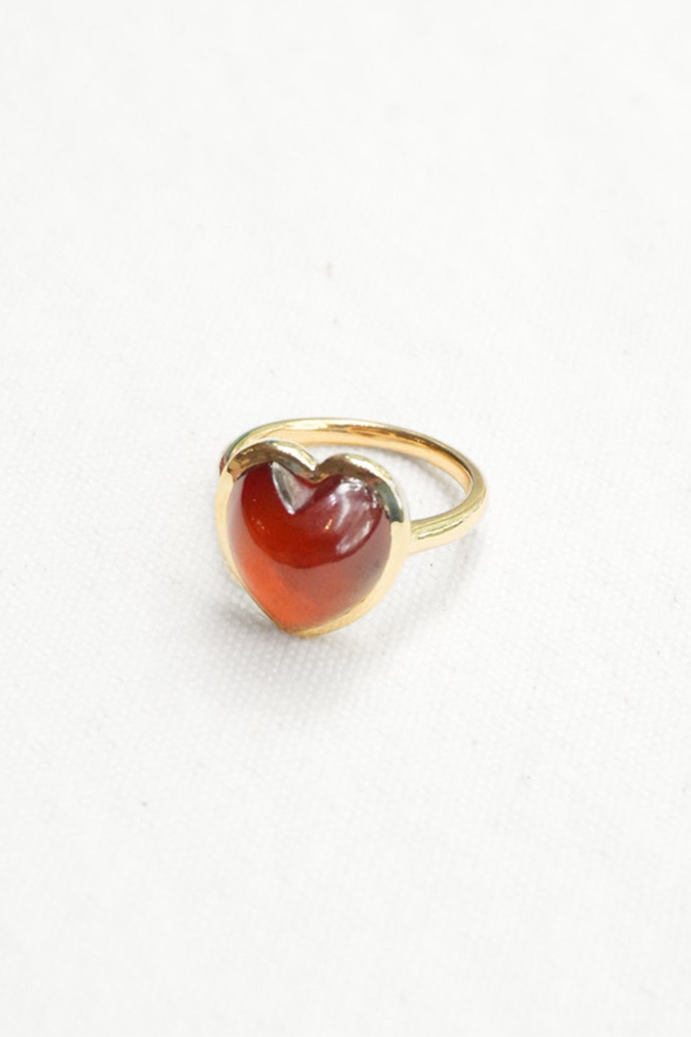 Garnet Heart Ring