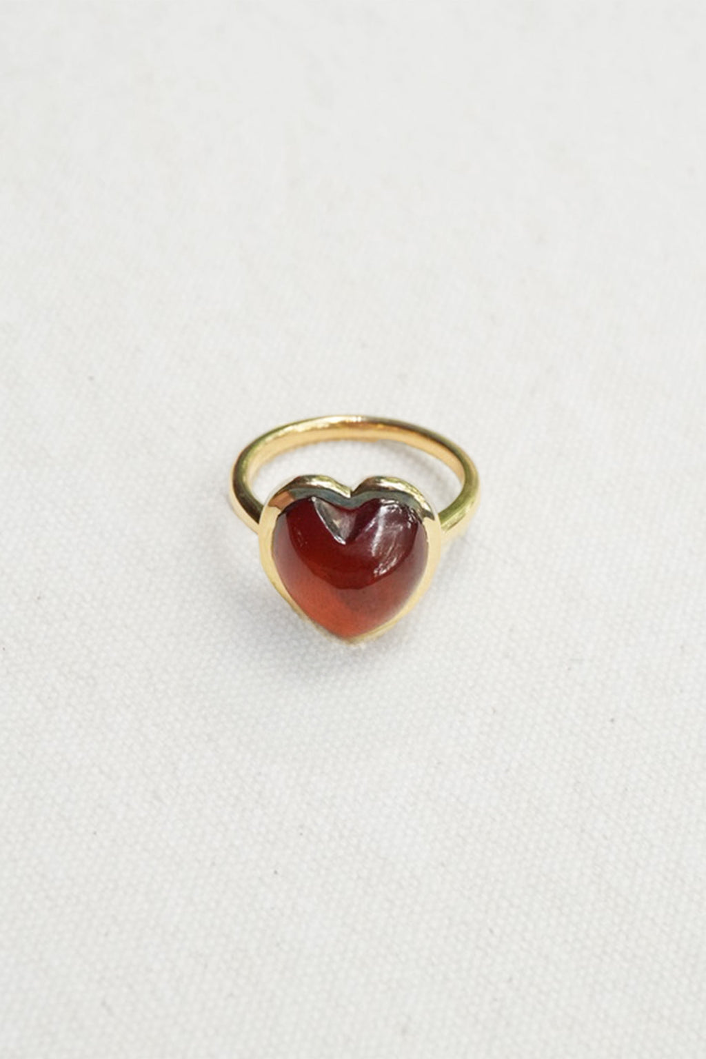 Garnet Heart Ring