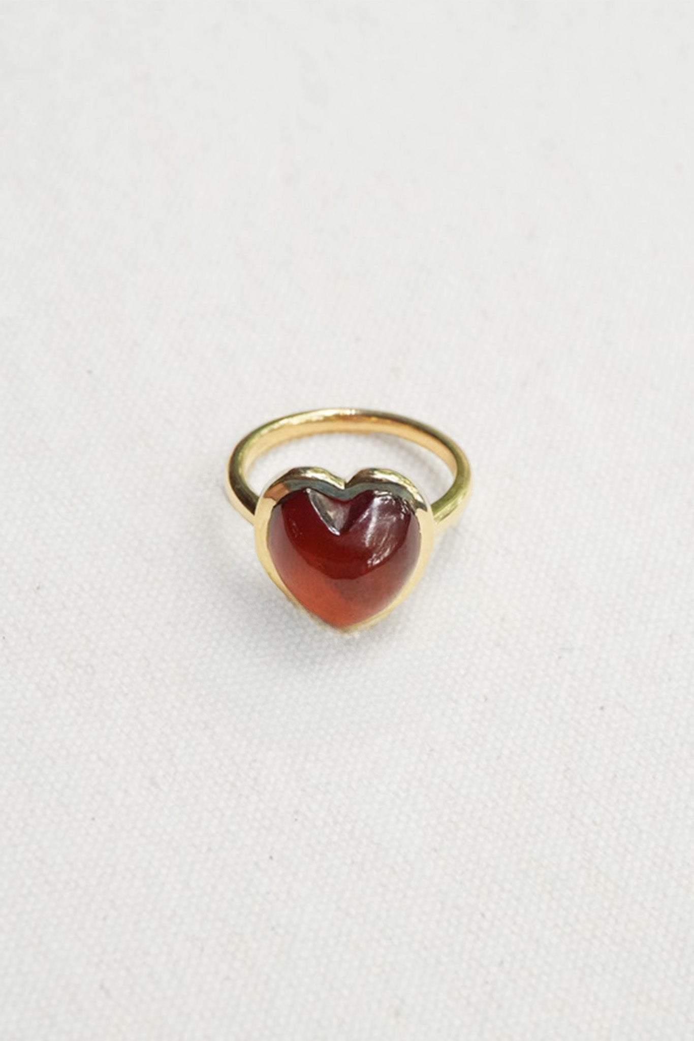 Garnet Heart Ring