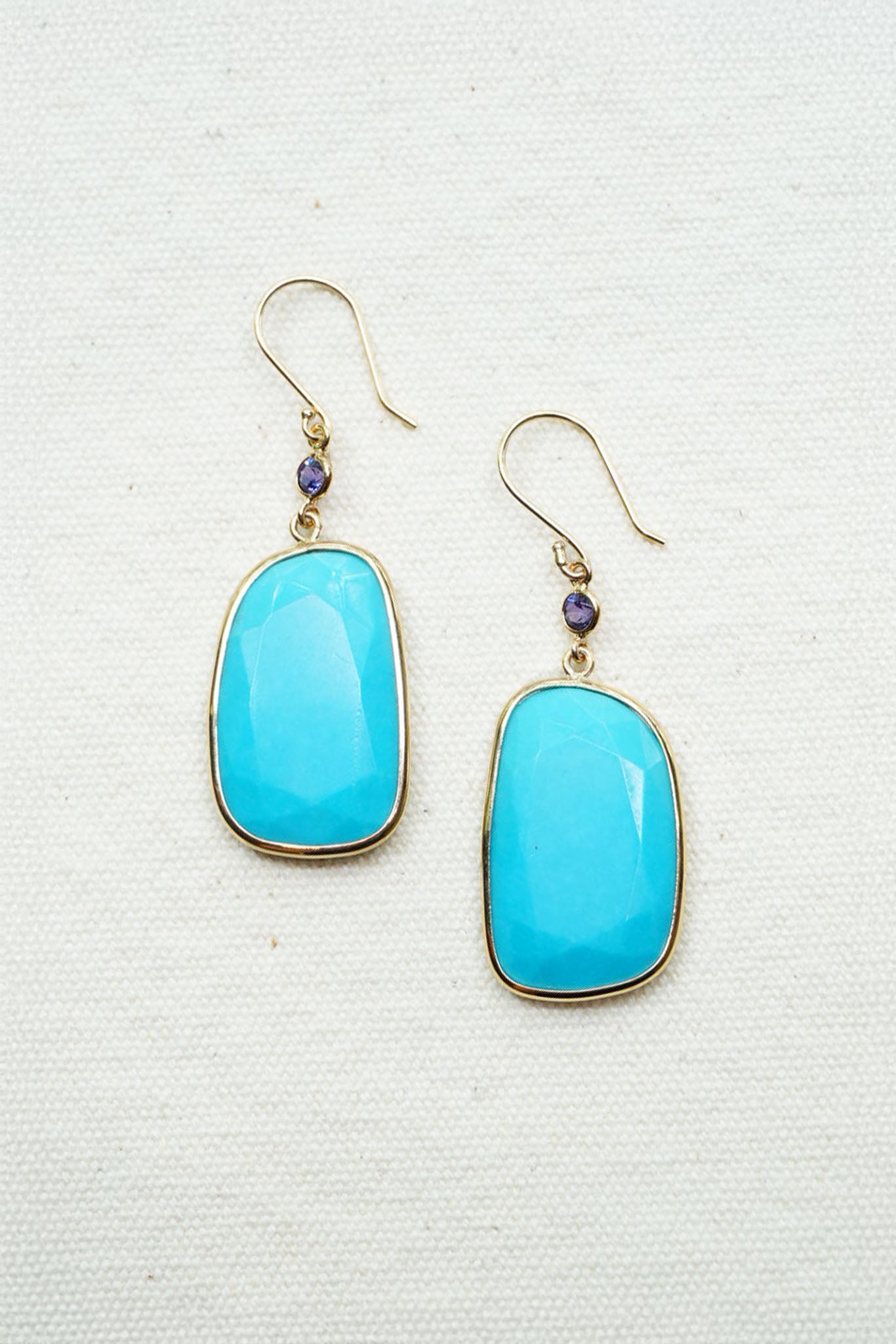 Turquoise Slice Earrings