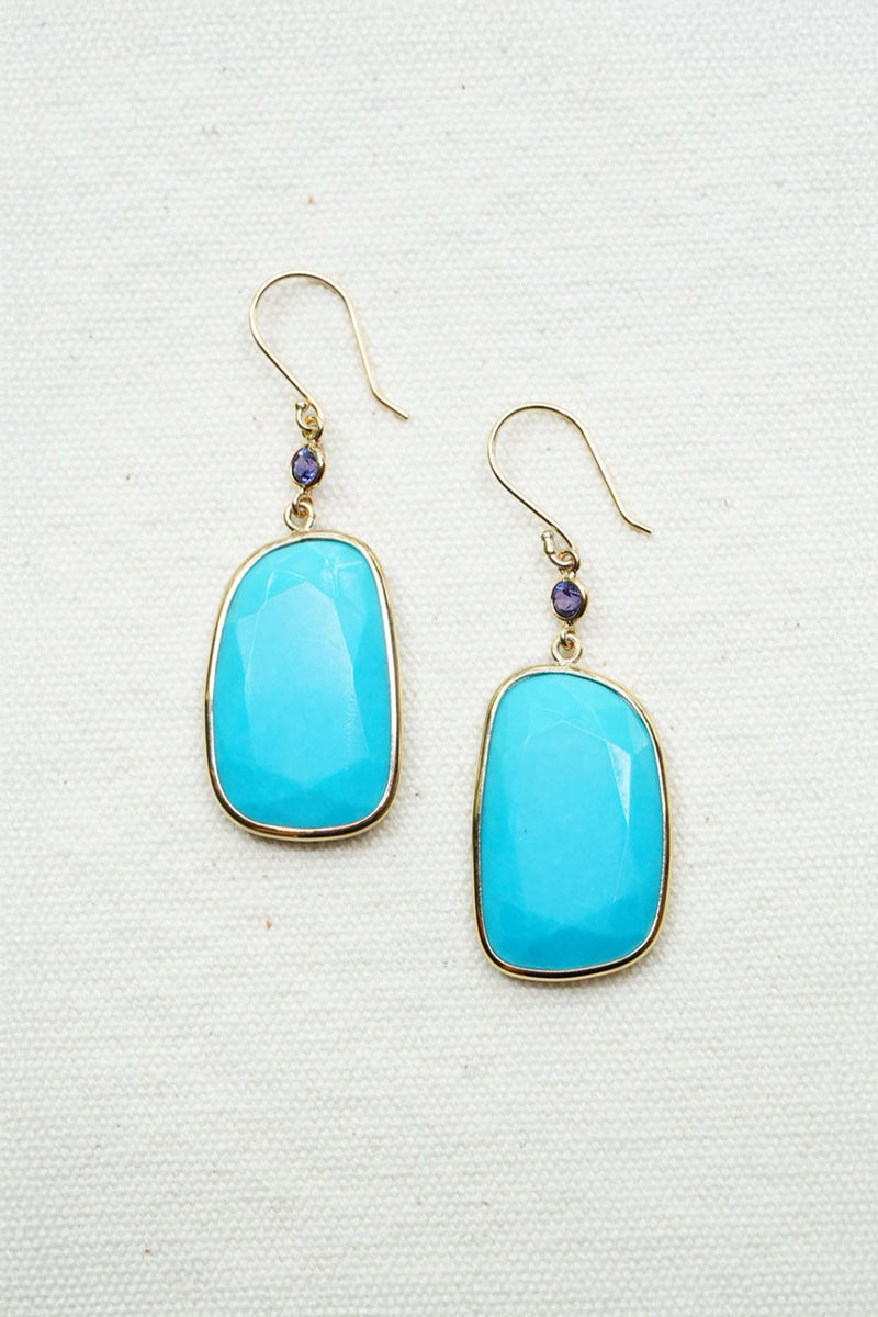 Turquoise Slice Earrings