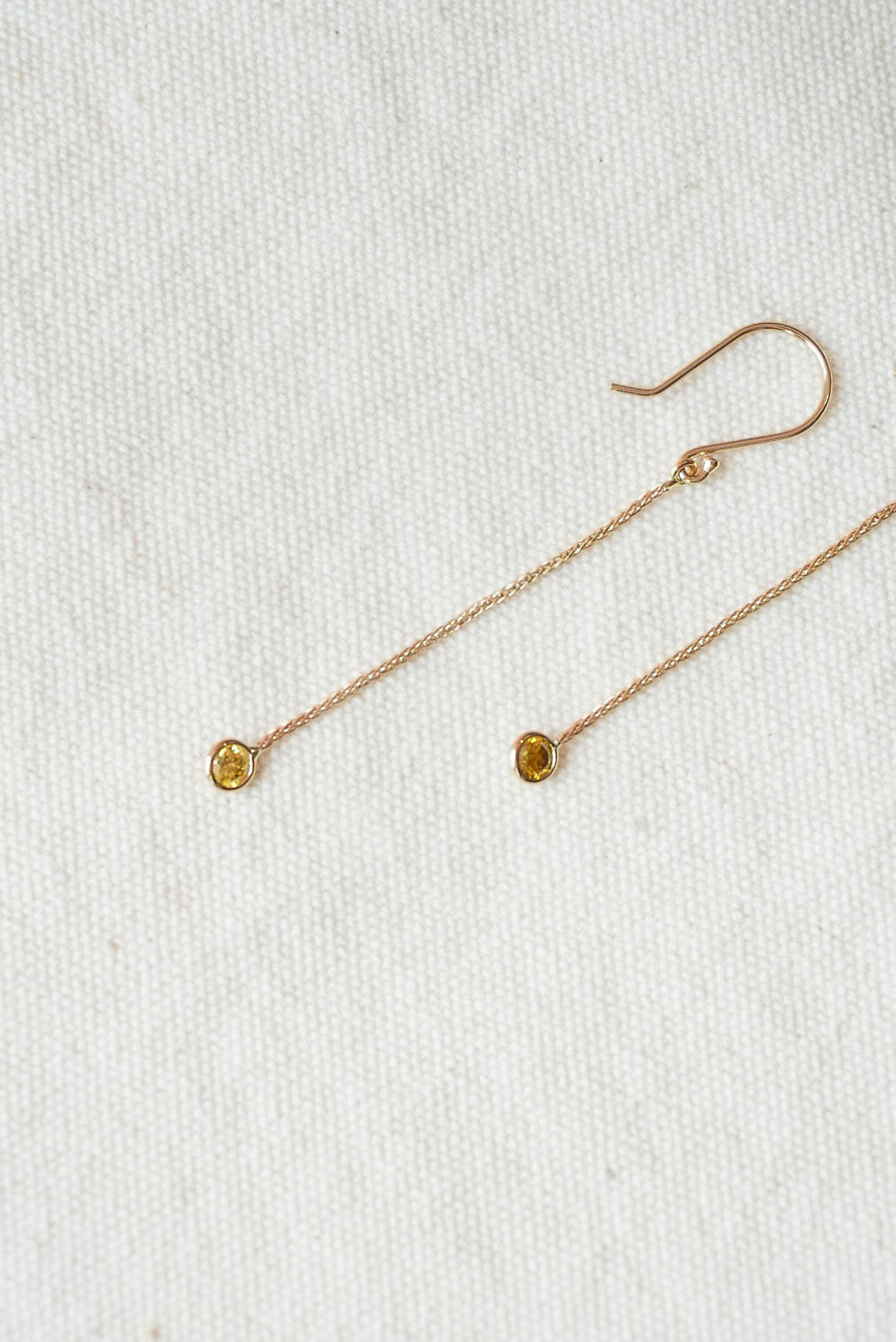 Yellow Diamond Dangle Earrings