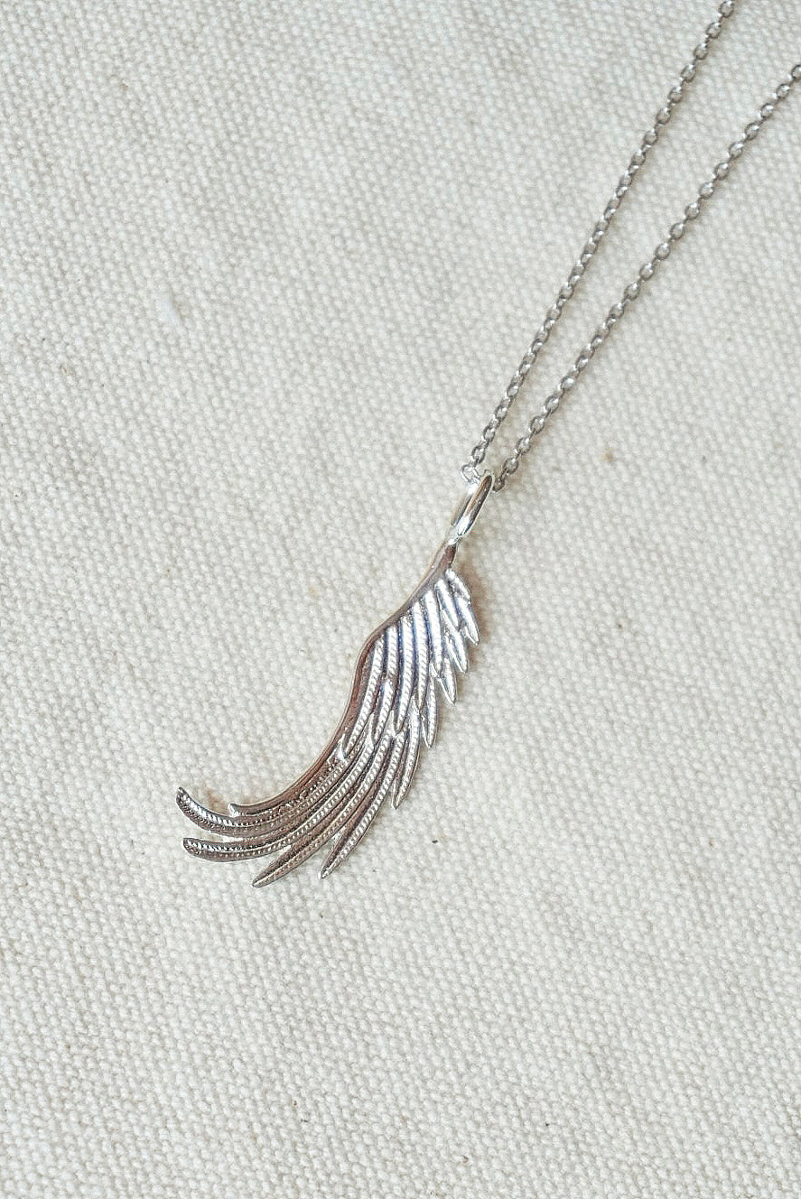 Silver Feather Necklace
