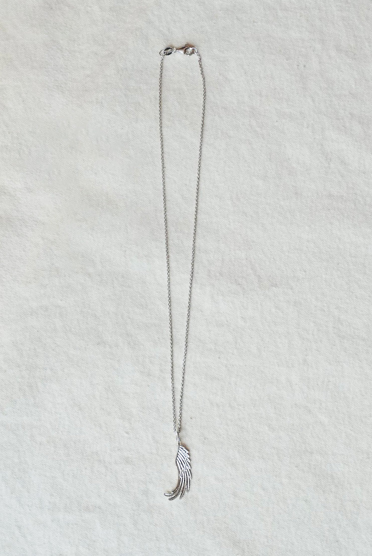 Silver Feather Necklace